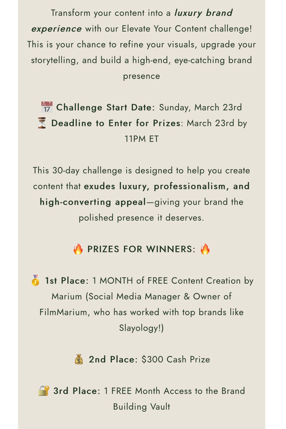30 Day Challenge VOL 4 - Elevate Your Content